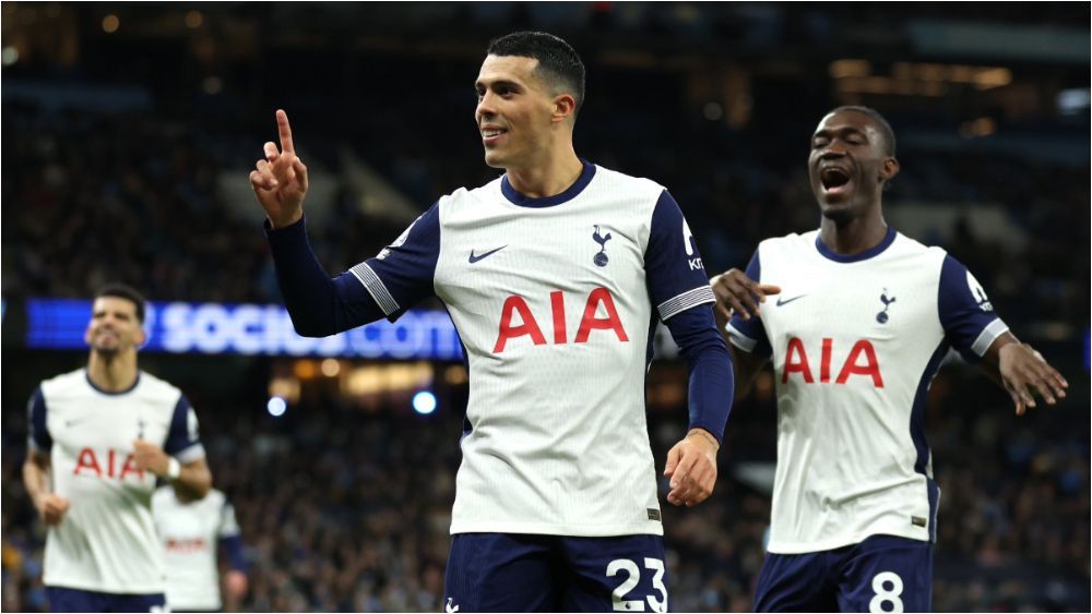 Pedro Porro, celebrando un gol con el Tottenham. Pedro Porro, celebrando un gol con el Tottenham.