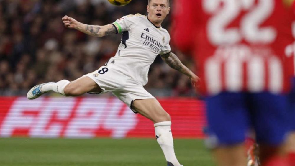 Toni Kroos, en un partido con el Madrid en su última temporada. Toni Kroos, en un partido con el Madrid en su última temporada.