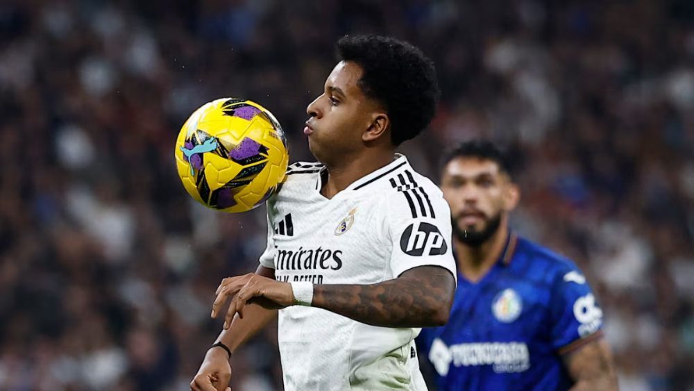 Rodrygo, en el partido del Madrid contra el Getafe del pasado domingo. Rodrygo, en el partido del Madrid contra el Getafe del pasado domingo.