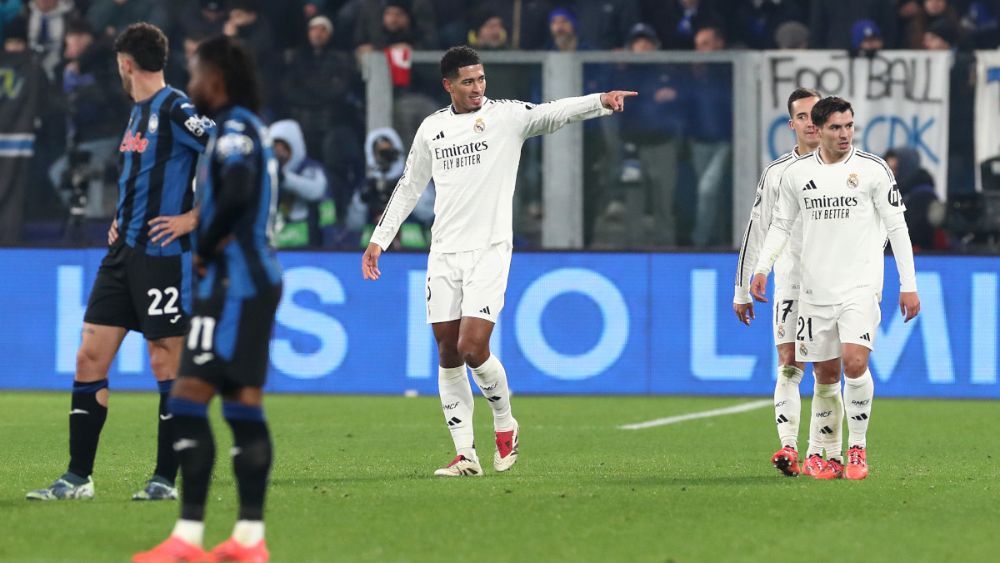 Jude Bellingham, celebrando su gol ante la Atalanta. Jude Bellingham, celebrando su gol ante la Atalanta.