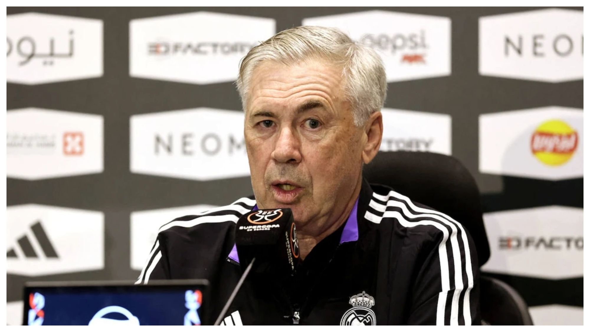 Carlo Ancelotti en rueda de prensa