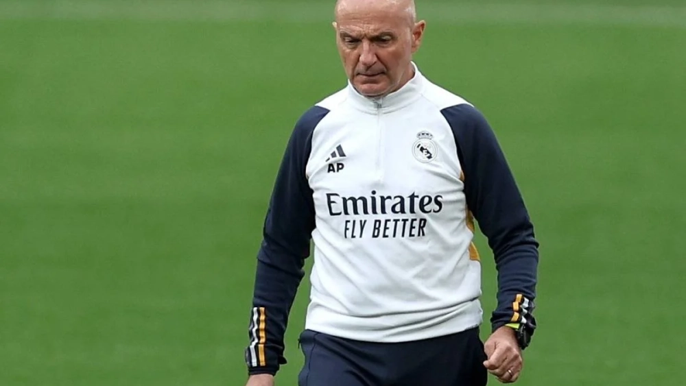 Antonio Pintus durante un entrenamiento del Real Madrid. Antonio Pintus durante un entrenamiento del Real Madrid.