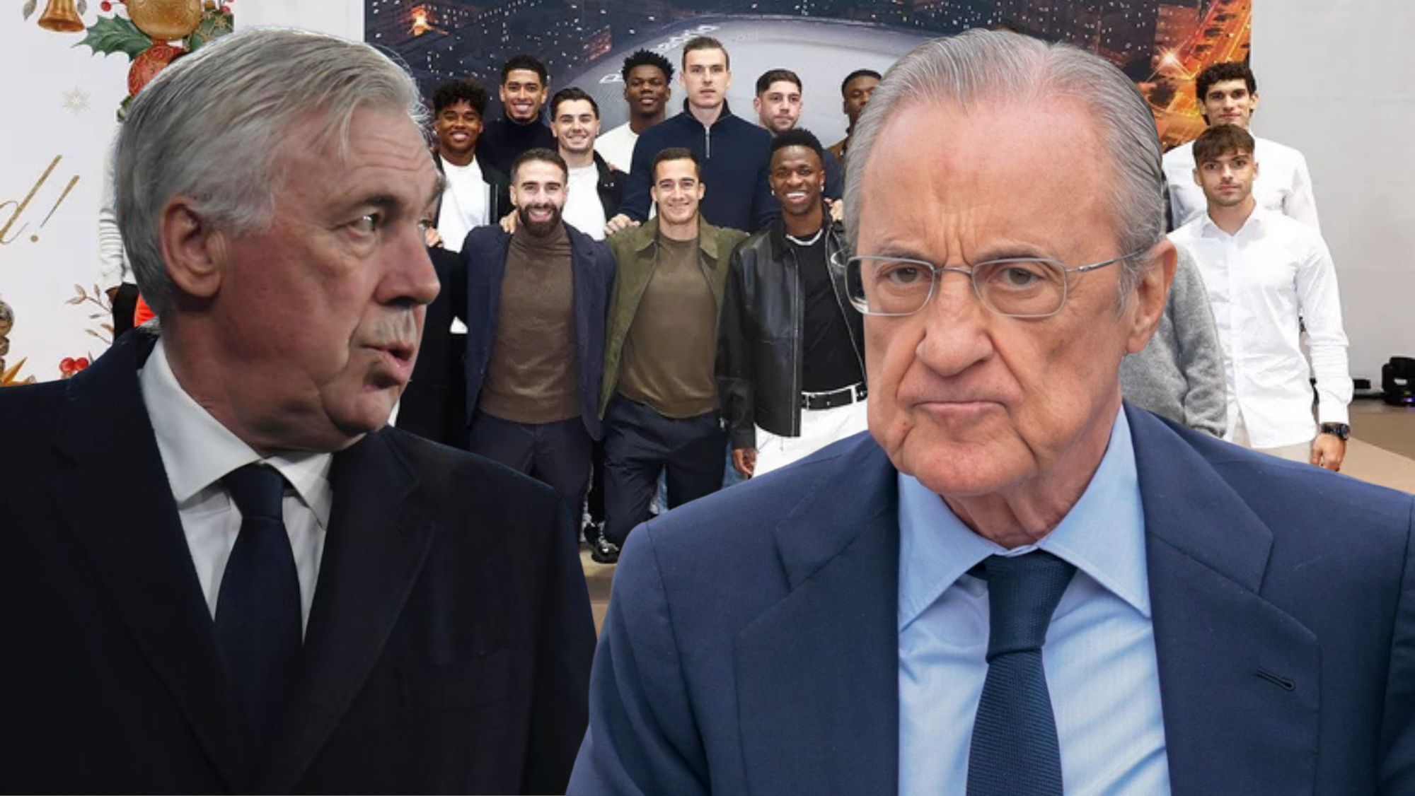 Ancelotti, Florentino en la Comida Navidad Ancelotti, Florentino en la Comida Navidad