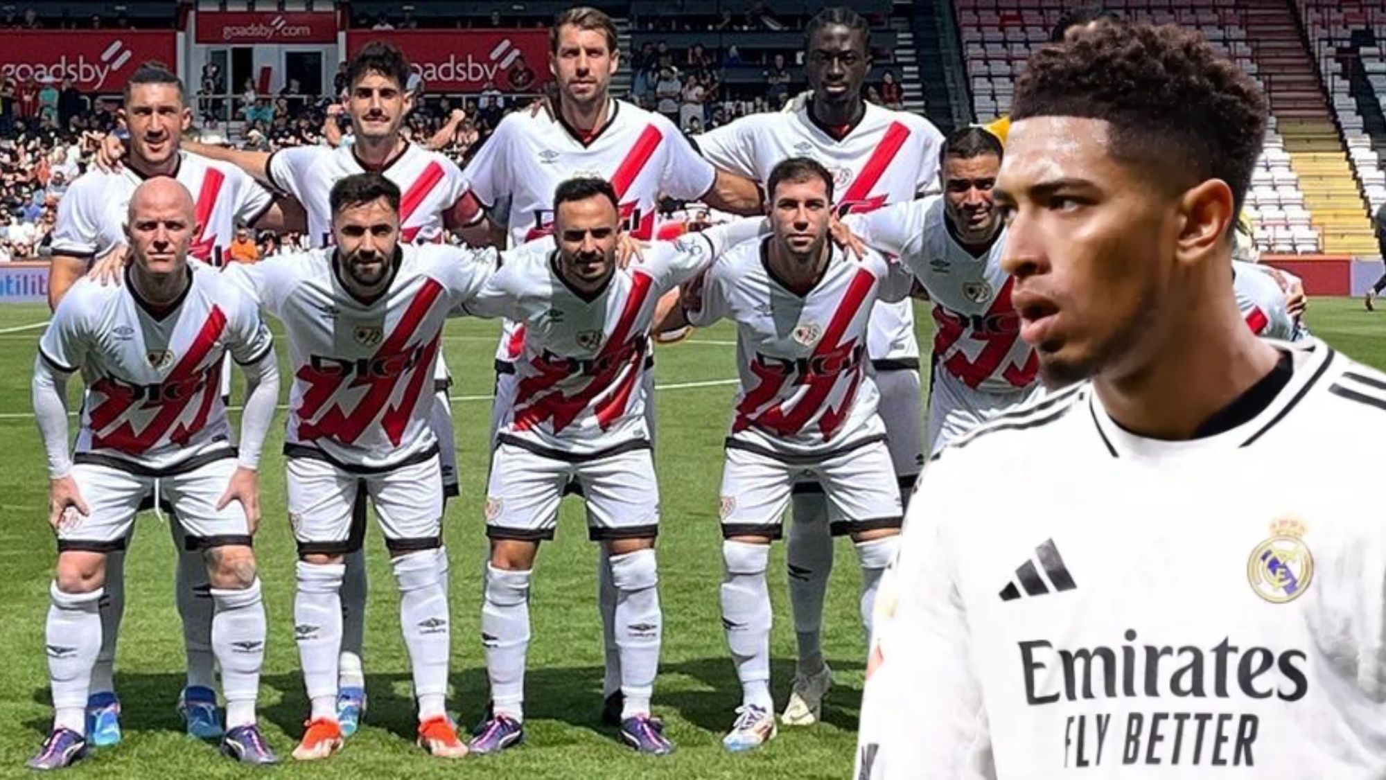 El Rayo 'calienta' el partido tirando de halagos hacia Jude Bellingham, que suma cinco goles en las últimas cinco jornadas de Liga. El Rayo 'calienta' el partido tirando de halagos hacia Jude Bellingham, que suma cinco goles en las últimas cinco jornadas de Liga.