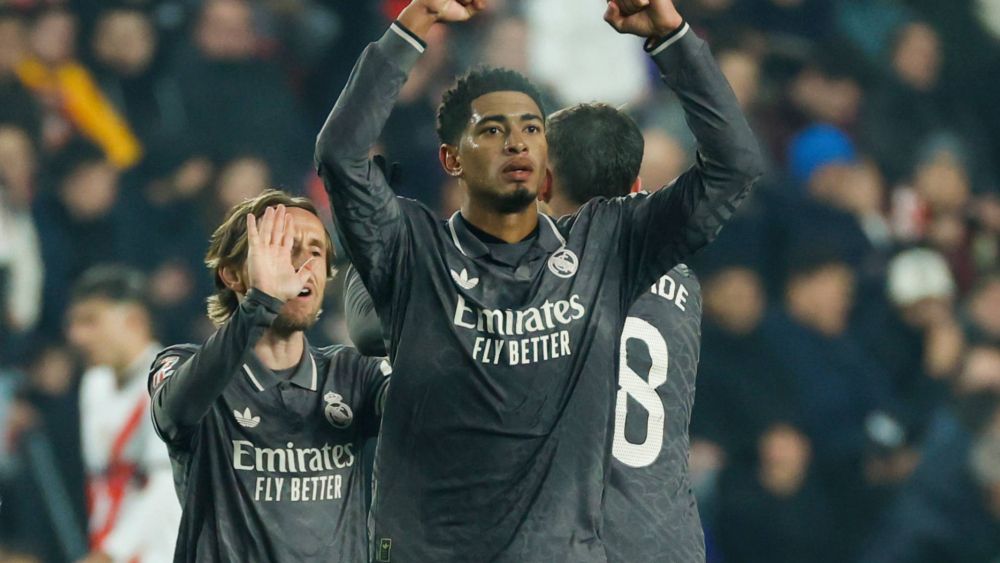Bellingham celebrando su gol en Vallecas Bellingham celebrando su gol en Vallecas