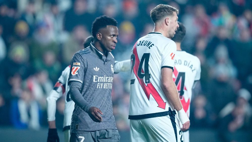 Vinicius, durante un momento del partido del sábado pasado contra el Rayo Vallecano. Vinicius, durante un momento del partido del sábado pasado contra el Rayo Vallecano.