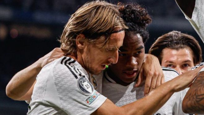 Modric con Endrick Modric con Endrick