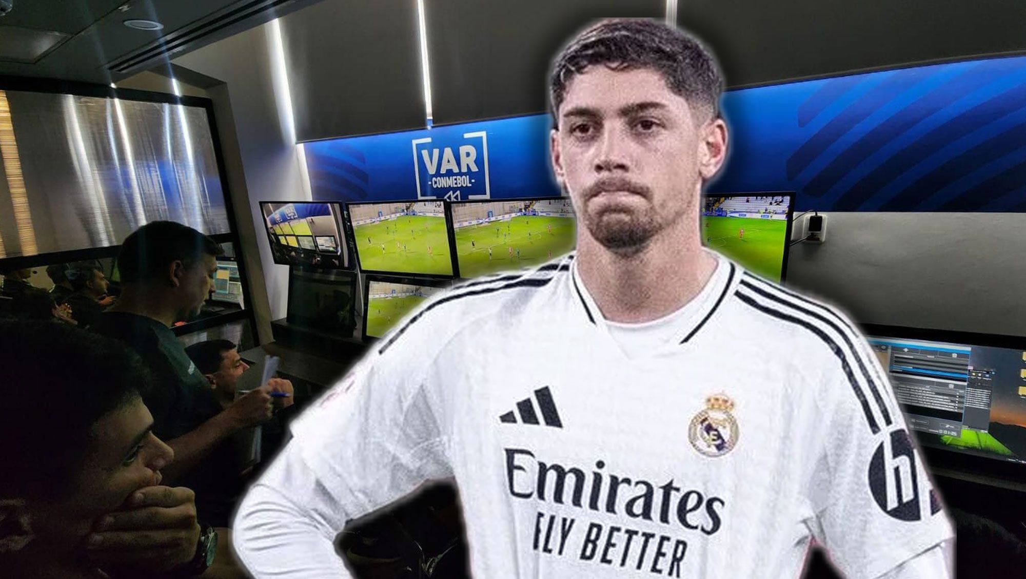 El VAR da el primer susto del partido, suspense por un posible penalti de Fede Valverde El VAR da el primer susto del partido, suspense por un posible penalti de Fede Valverde