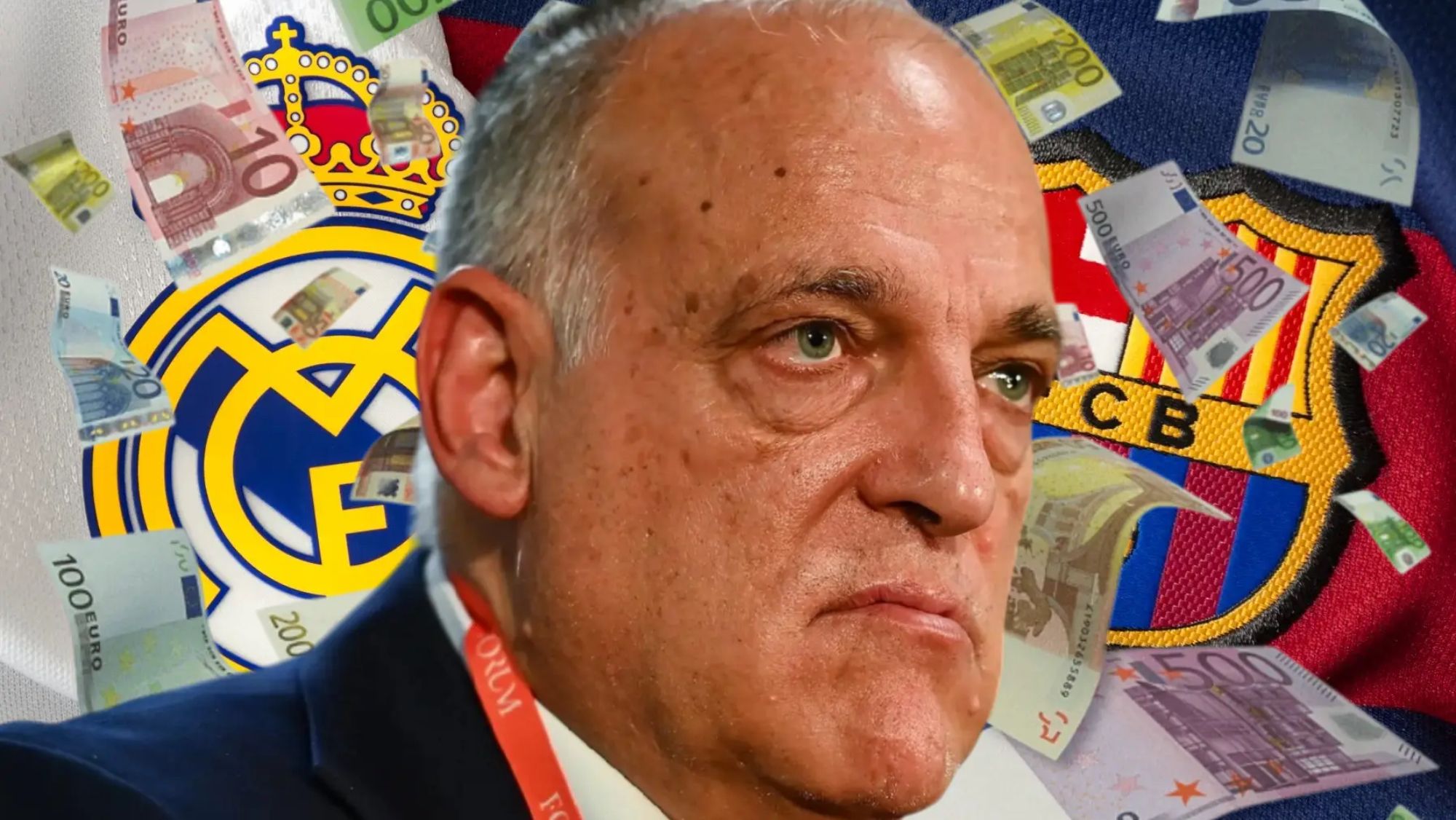 La competición de Tebas retira 2 millones al Real Madrid para dárselos al Barça. La competición de Tebas retira 2 millones al Real Madrid para dárselos al Barça.