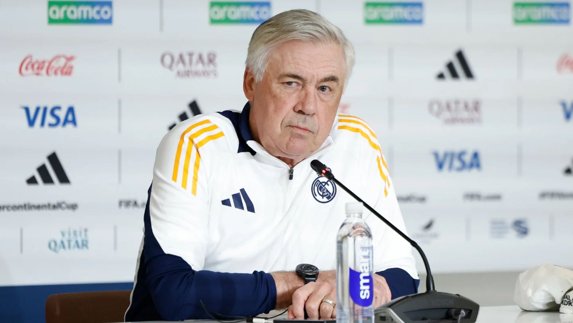 Ancelotti no pudo contener la emoción al recordar su vuelta al Real Madrid. 