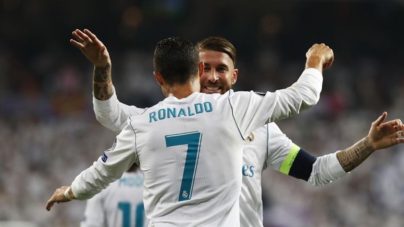 Sergio Ramos y Cristiano Ronado en el Real Madrid