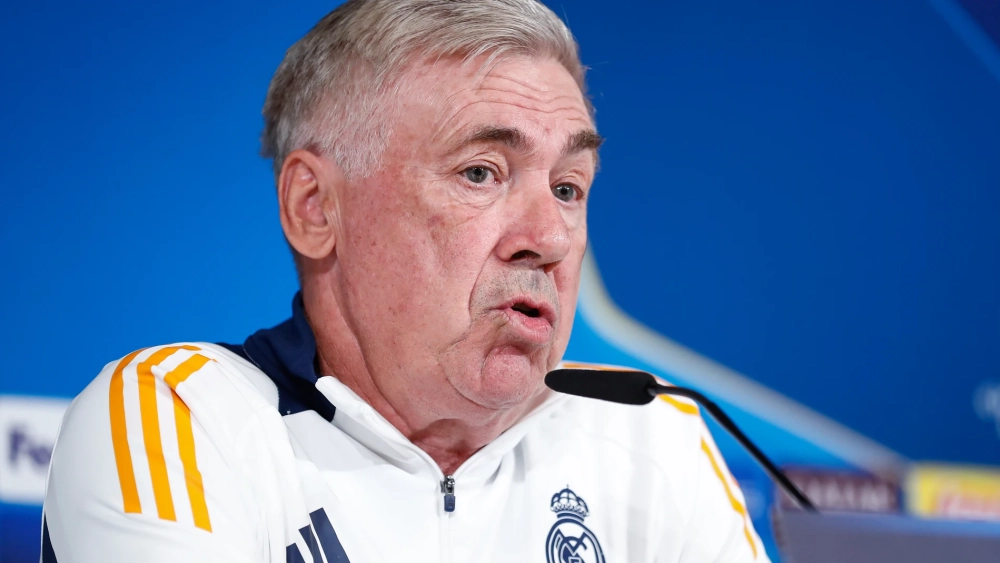 Carlo Ancelotti durante una rueda de prensa. 