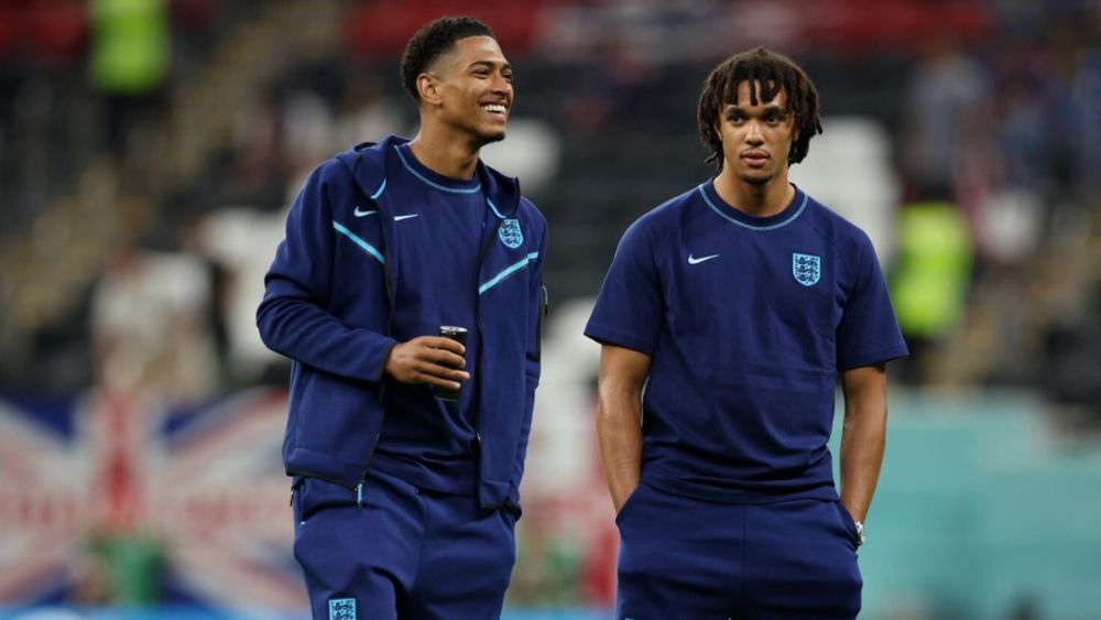 Jude Bellingham y Trent Alexander-Arnold, concentrados con la Selección de Inglaterra.