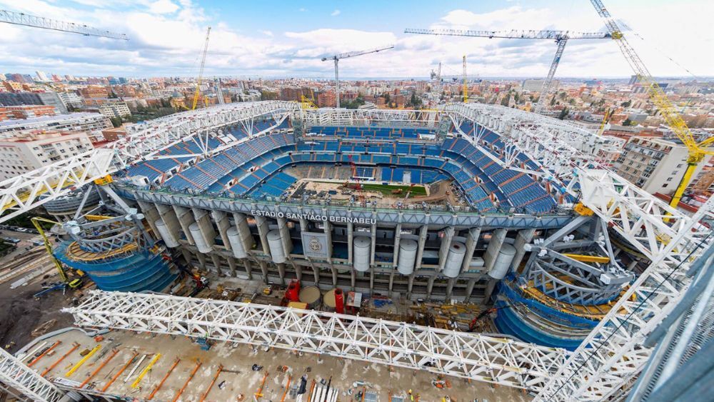 Obras en el Santiago Bernabéu. Obras en el Santiago Bernabéu.
