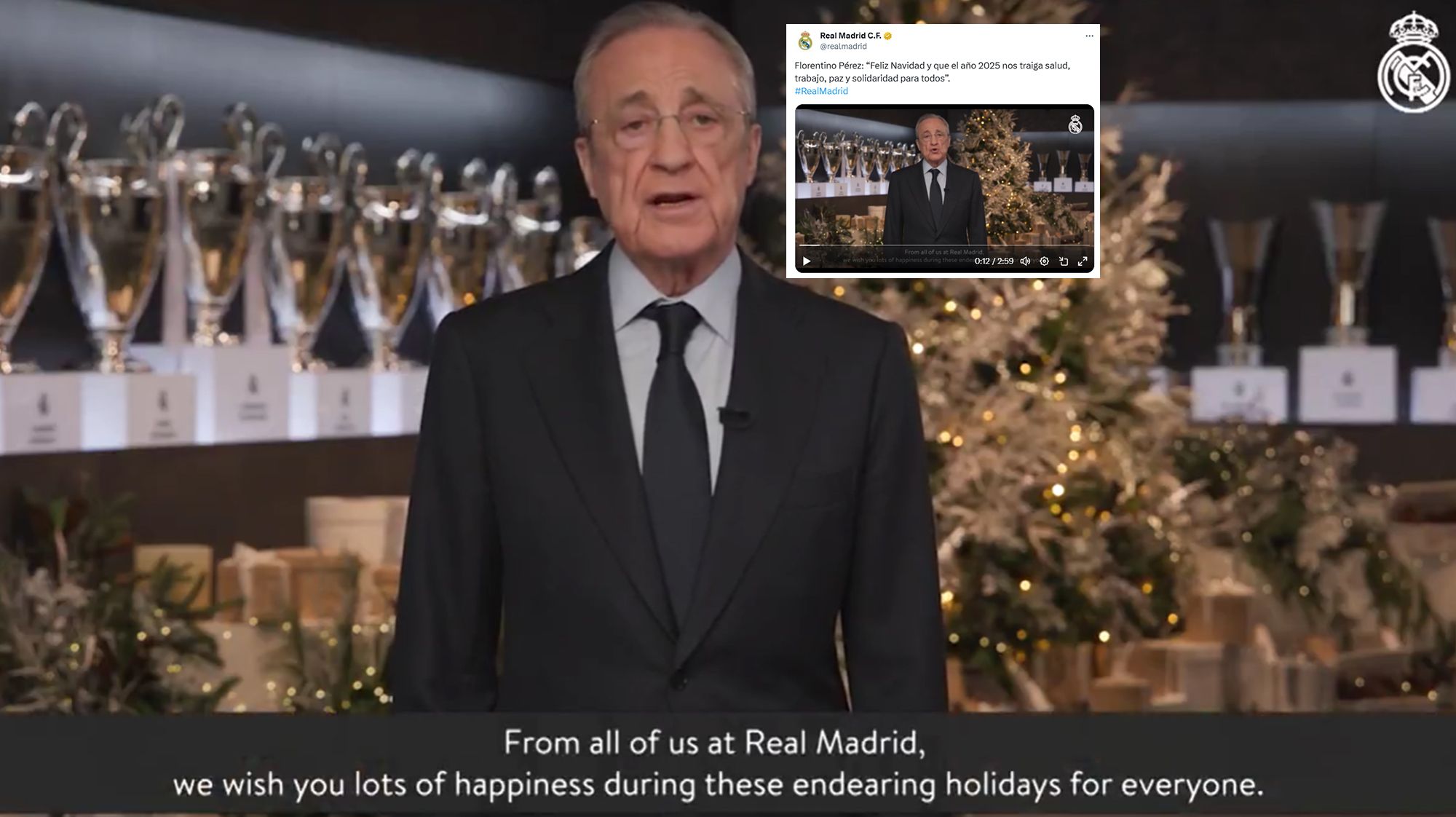 El vídeo de Navidad del Real Madrid con un bonito discurso de Florentino y Ancelotti El vídeo de Navidad del Real Madrid con un bonito discurso de Florentino y Ancelotti