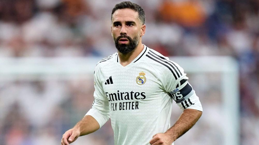 Dani Carvajal en pleno partido Dani Carvajal en pleno partido
