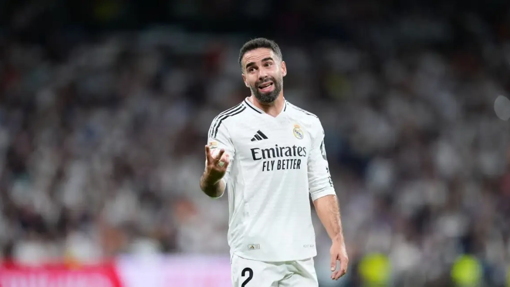Dani Carvajal durante un partido del Real Madrid esta temporada Dani Carvajal durante un partido del Real Madrid esta temporada