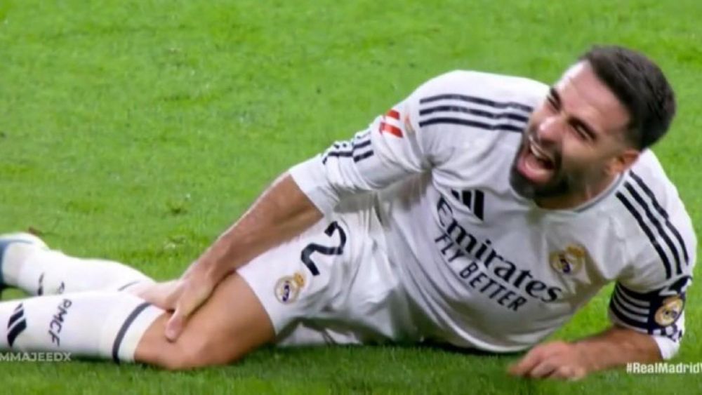 Momento de la lesión de Dani Carvajal Momento de la lesión de Dani Carvajal