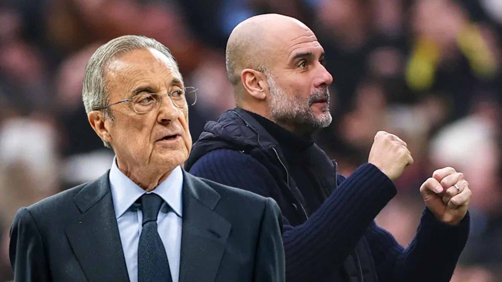 Florentino serio con Guardiola confiado