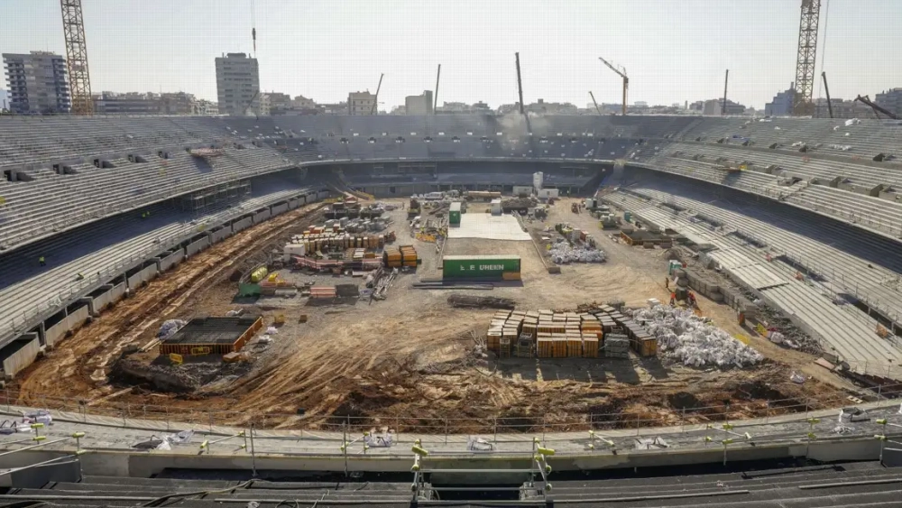 Obras del Camp Nou. 