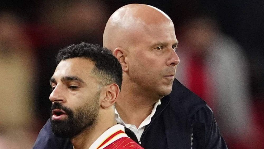 Arne Slot y Mohamed Salah Arne Slot y Mohamed Salah