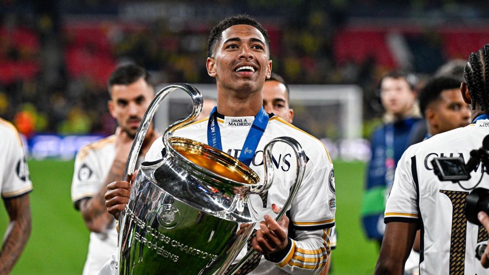 Jude Bellingham feliz con la Champions