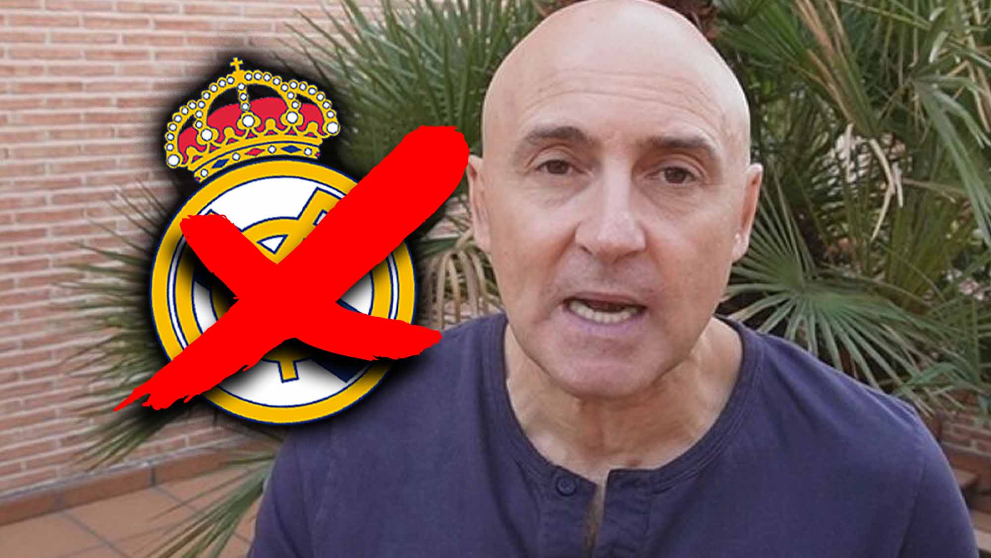 Maldini serio con escudo RM tachado