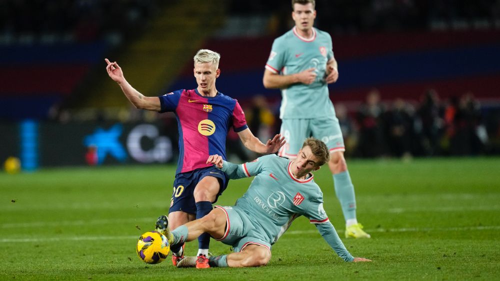 Dani Olmo, en el partido de Liga del pasado 22 de diciembre entre el Barcelona y el Atlético de Madrid. Dani Olmo, en el partido de Liga del pasado 22 de diciembre entre el Barcelona y el Atlético de Madrid.