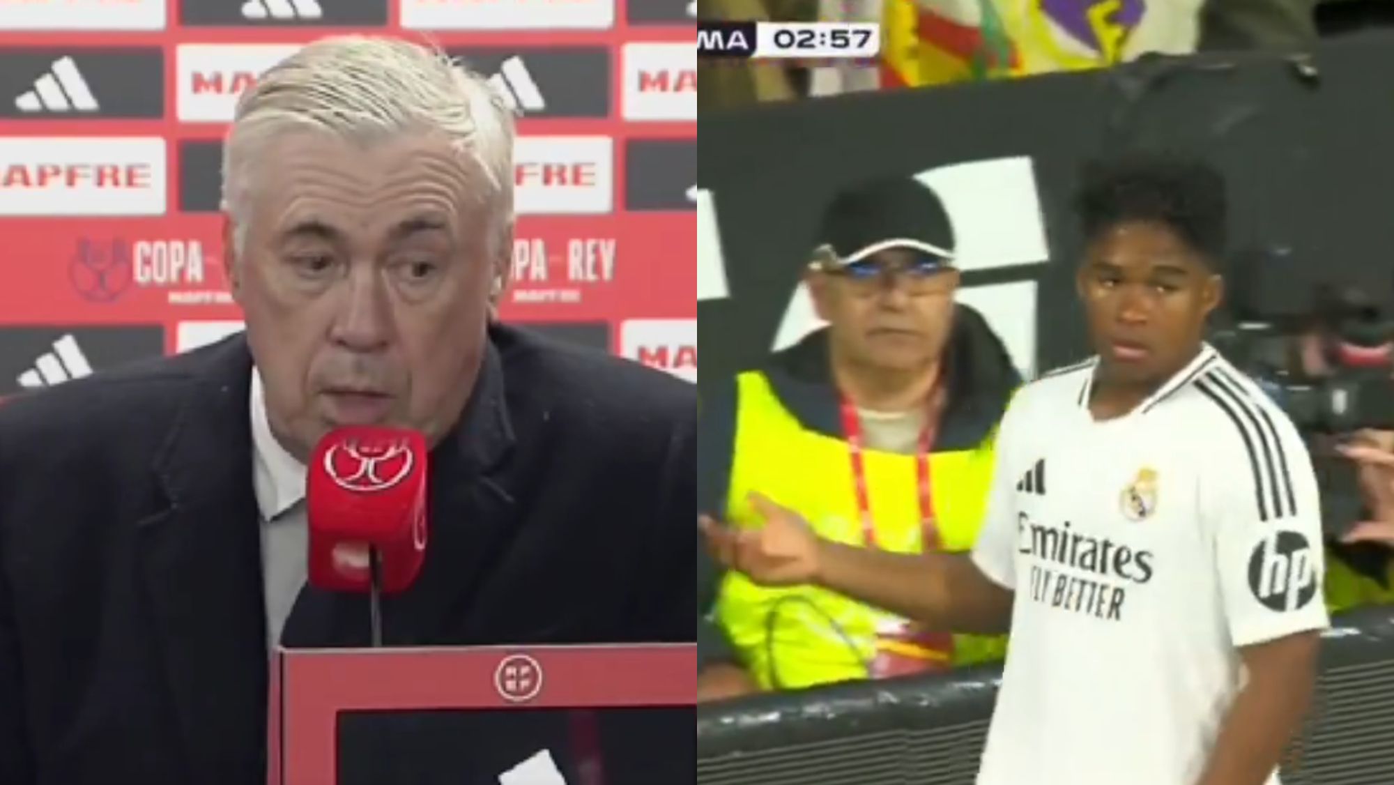 Ancelotti opina del partido de Endrick frente a la Deportiva Minera Ancelotti opina del partido de Endrick frente a la Deportiva Minera