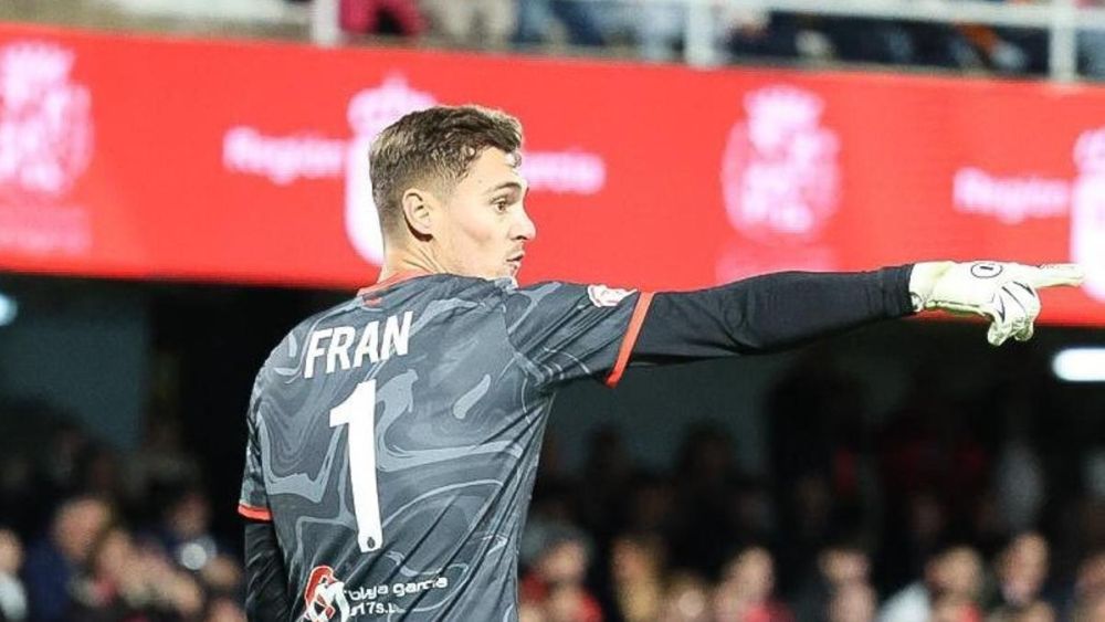 Fran Martínez durante el partido de hoy
