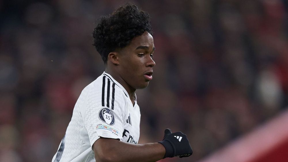 Endrick durante un partido de Champions del Real Madrid Endrick durante un partido de Champions del Real Madrid