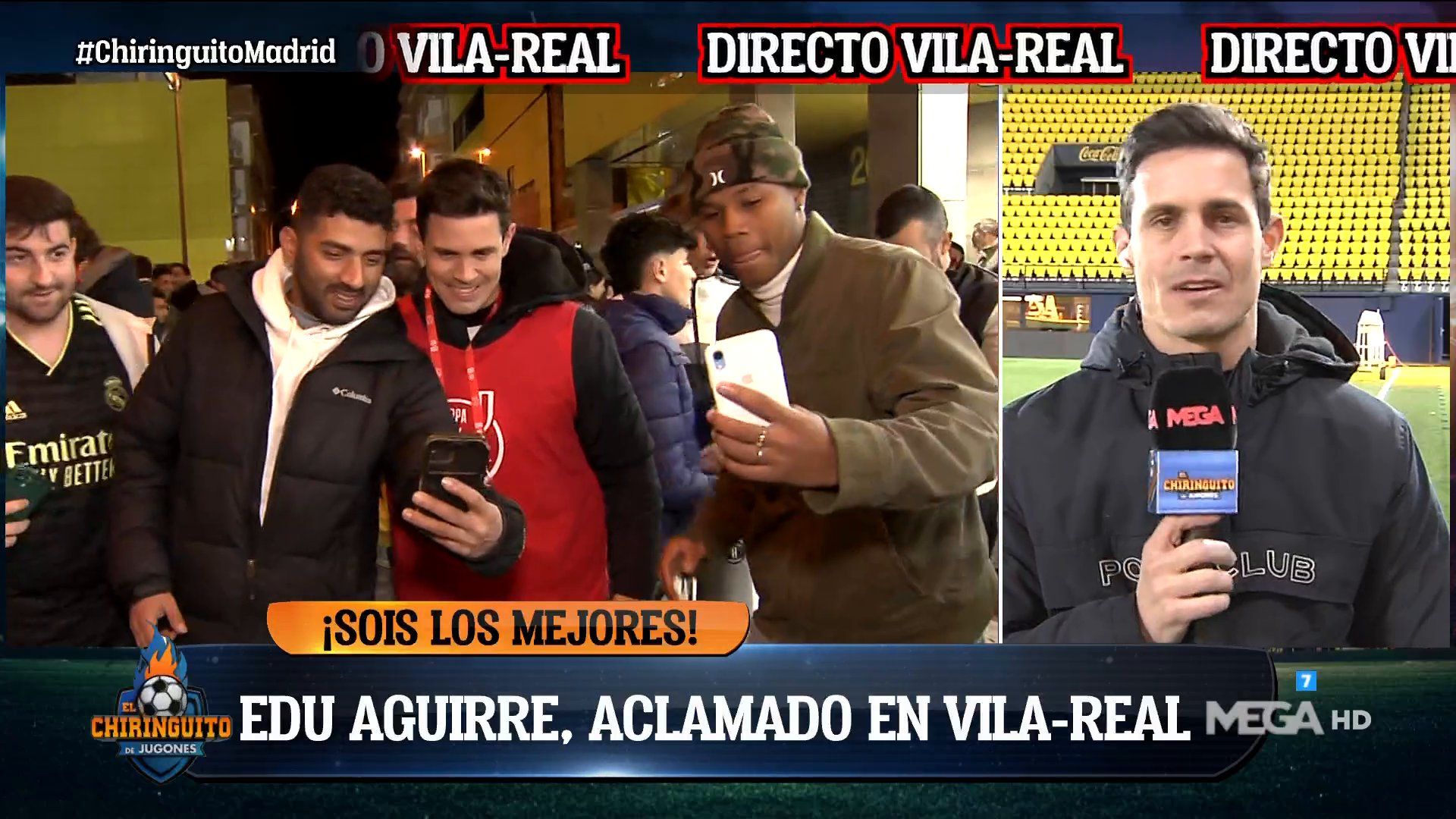 Edu Aguirre, estaba eufórico tras la victoria madridista en Villarreal 
