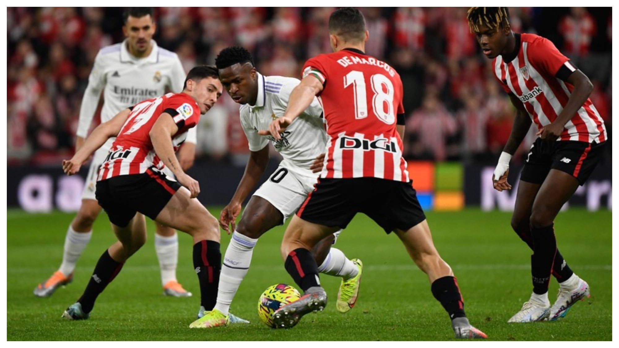 Vinicius Junior ante el Athletic Club de Bilbao