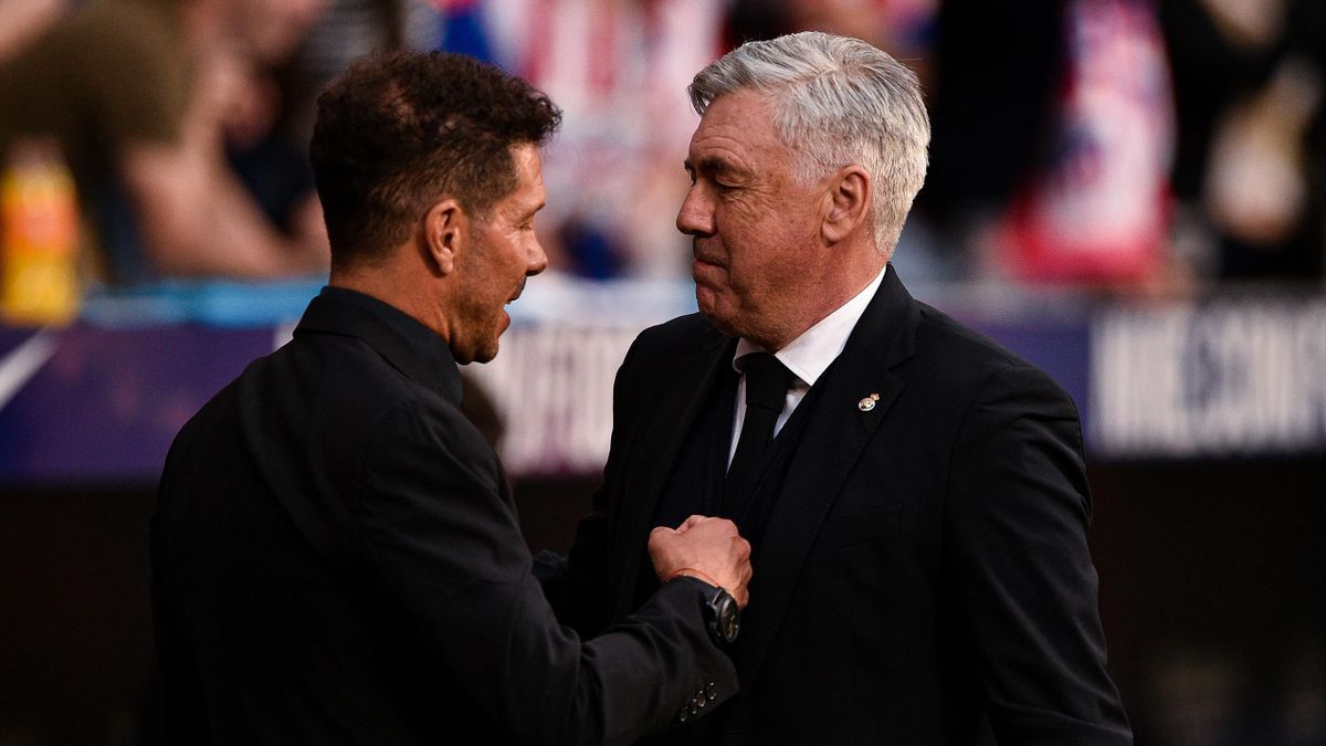 Ancelotti y Simeone se saludan en uno de sus últimos duelos 
