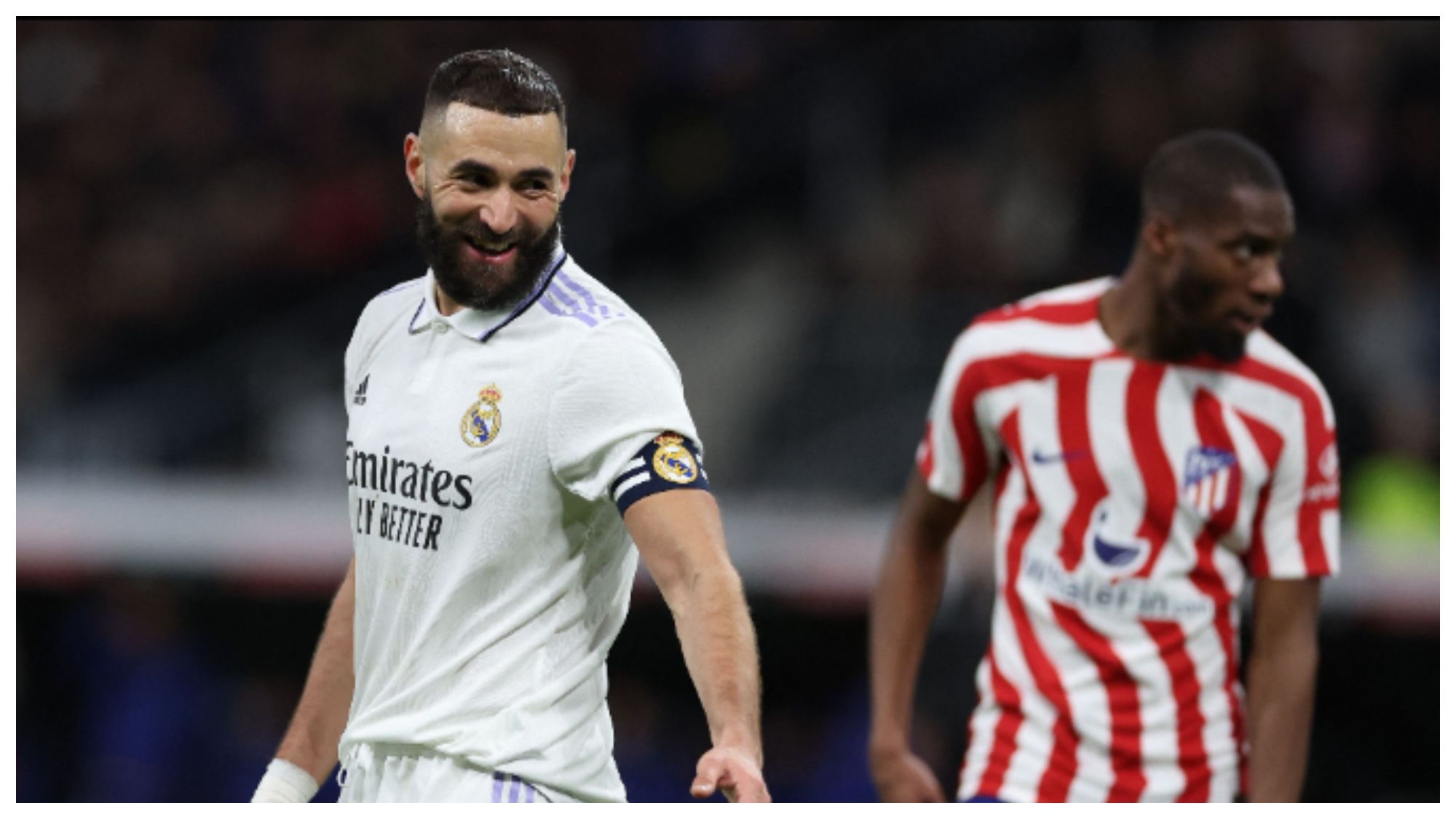 Karim Benzema en el derbi de Copa