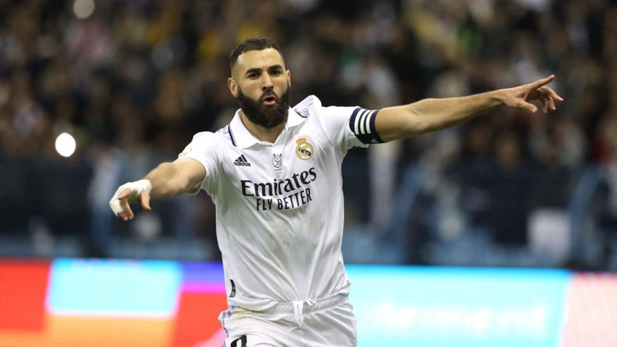 Benzema celebrar un gol Benzema celebrar un gol