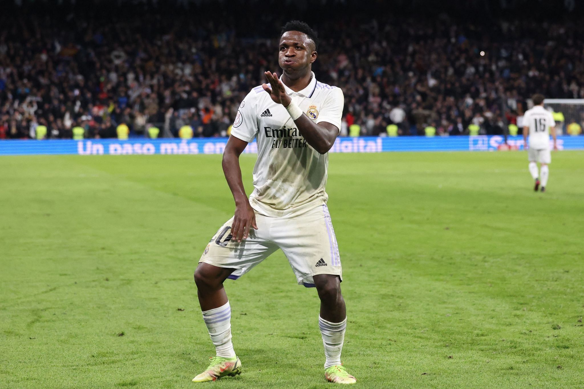 Vinicius Junior tras su gol al Atleti Vinicius Junior tras su gol al Atleti