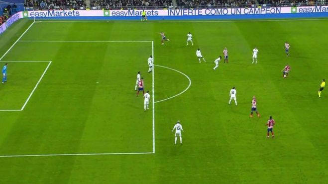 El fallo de Ferland Mendy en el gol del Atlético de Madrid El fallo de Ferland Mendy en el gol del Atlético de Madrid