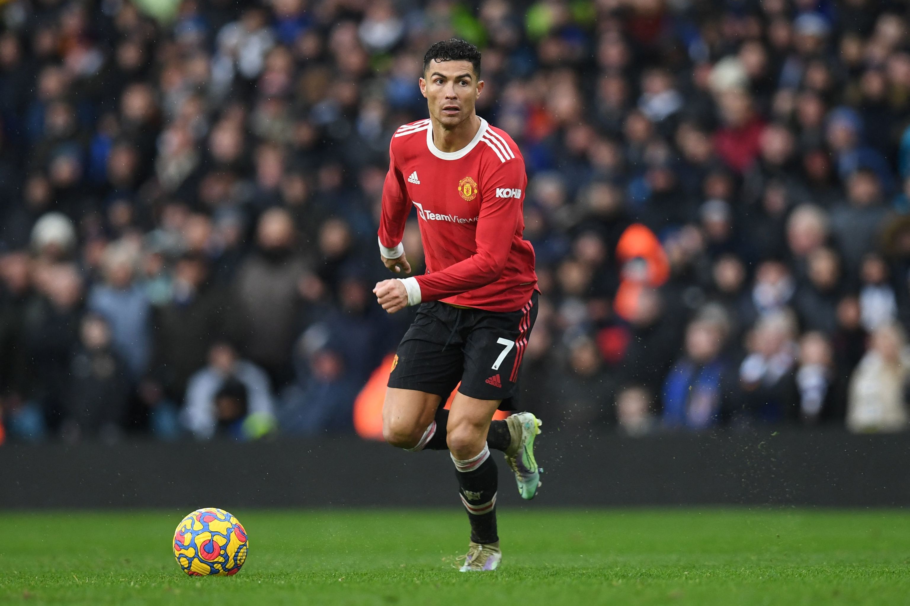 Cristiano Ronaldo, en un partido con el Manchester United