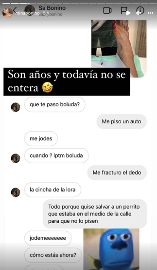 Mina Bonino tuvo un problema con un perrito Mina Bonino tuvo un problema con un perrito