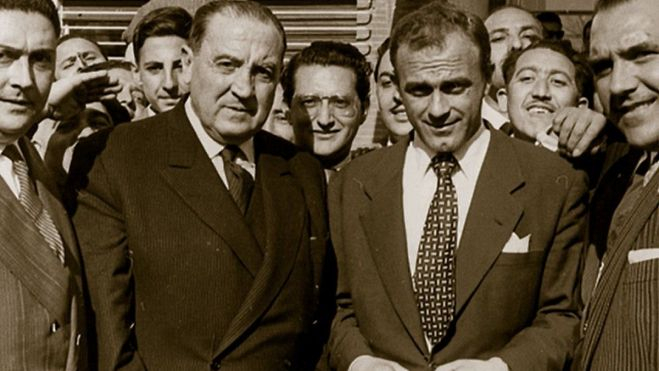 Don Santiago Bernabéu y Alfredo di Stéfano Don Santiago Bernabéu y Alfredo di Stéfano