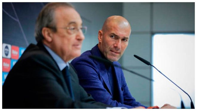 Florentino Pérez y Zinedine Zidane