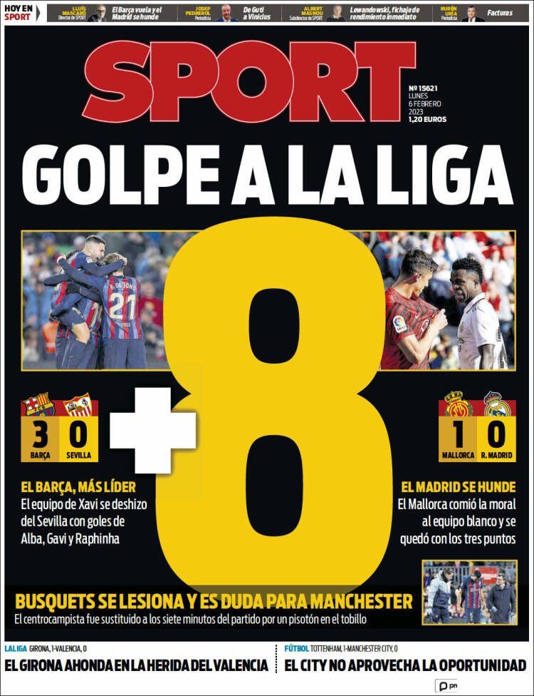 Portada de 'Sport' Portada de 'Sport'