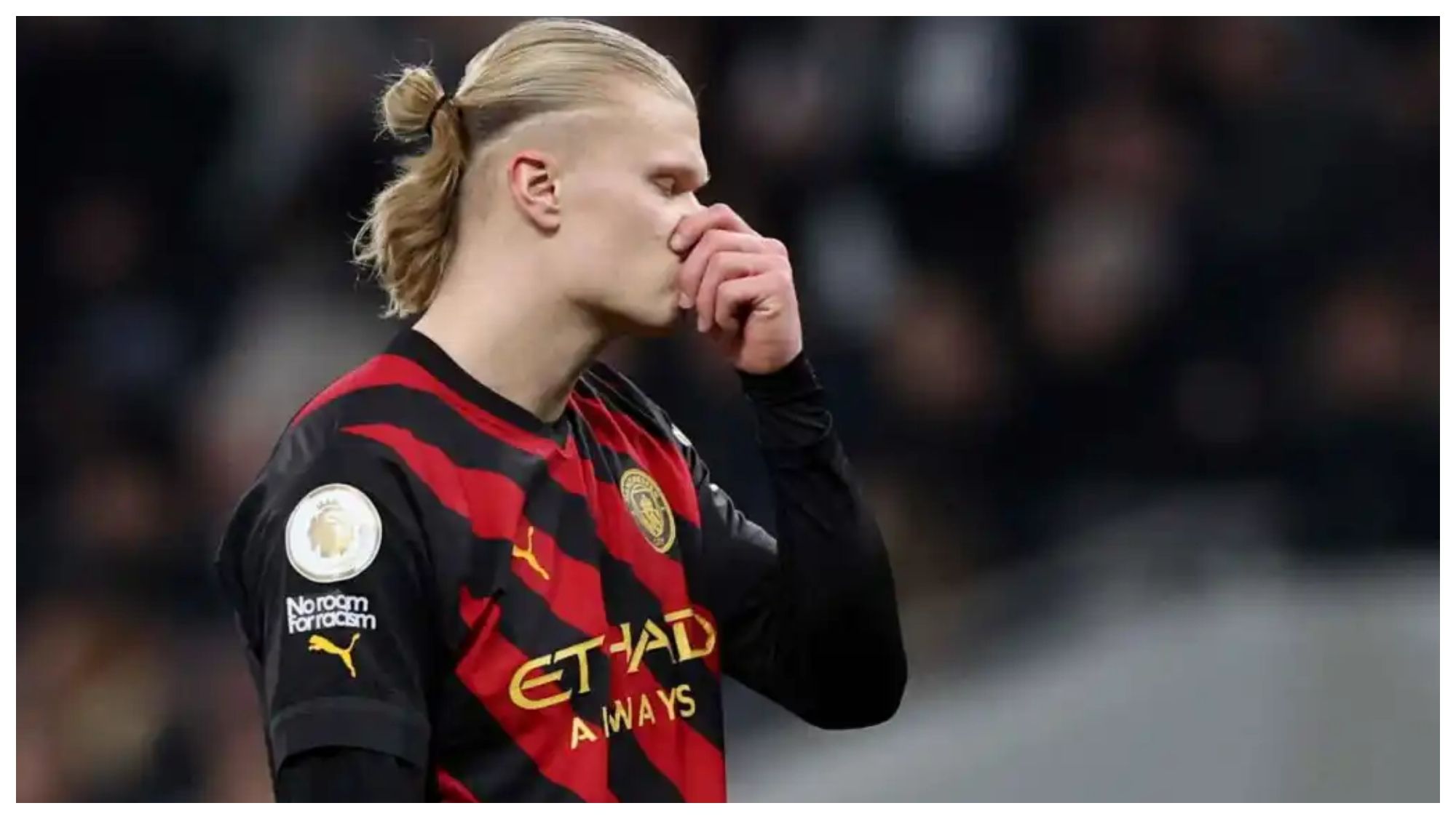 Erling Haaland en el partido de ayer Erling Haaland en el partido de ayer