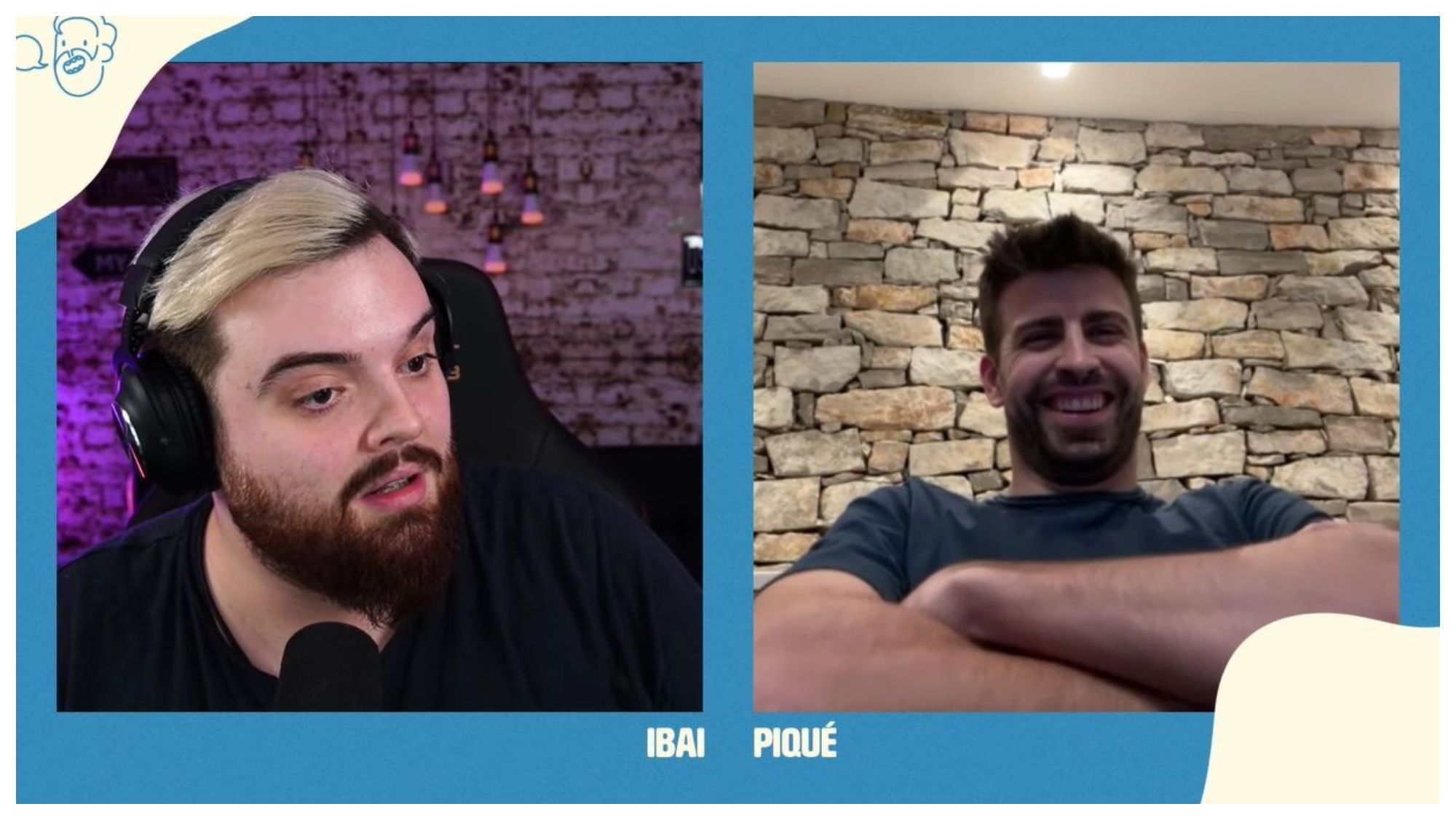 Ibai Llanos y Gerard Piqué
