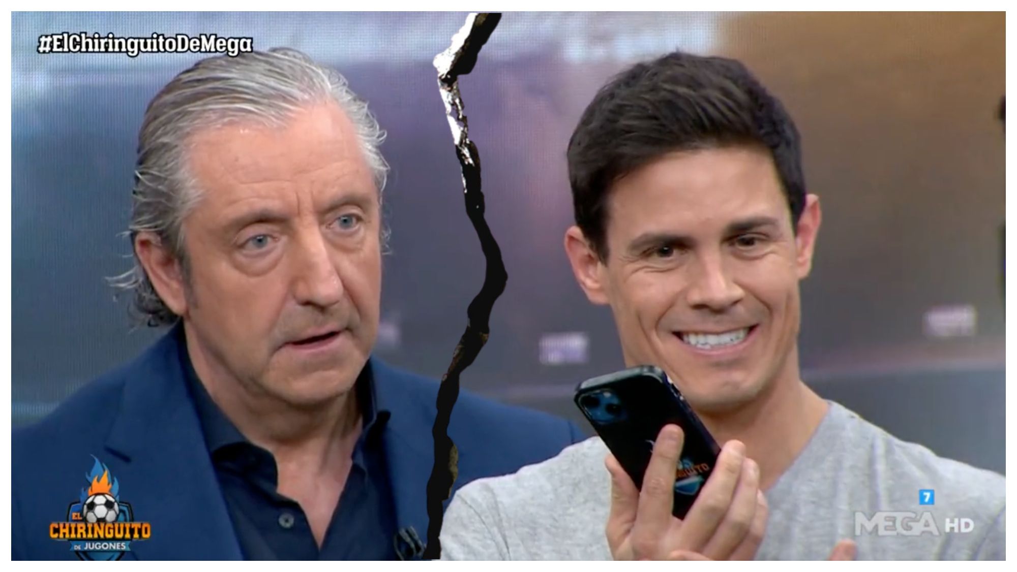 Josep Pedrerol y Edu Aguirre en El Chiringuito