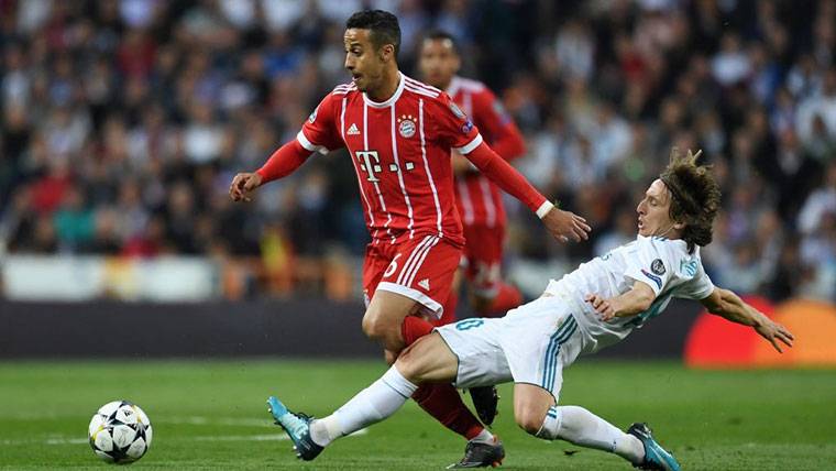 Thiago con el Bayern de Munich