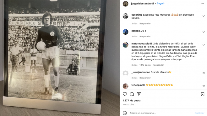 Jorge D'Alessandro vestido de portero