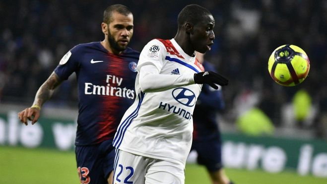 Ferland Mendy en su etapa con el Olympique de Lyon