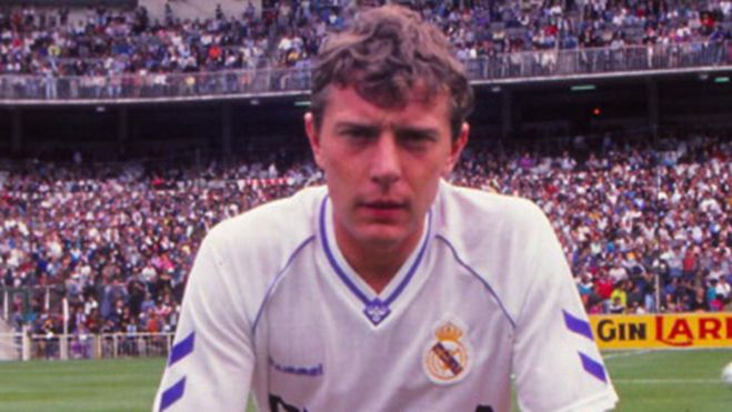Emilio Butragueño con el Real Madrid